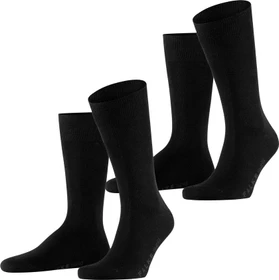 Falke Swing Socken schwarz, 2 Paare (Herren)