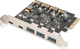Digitus 2x USB-C 3.1, 3x USB-A 3.1, PCIe 2.0 x4