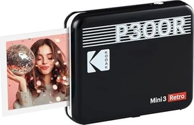 Kodak Photo Printer Mini 3 Retro 4PASS schwarz, Fotodrucker
