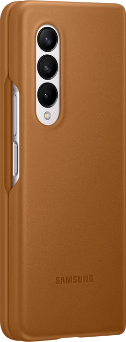 Samsung Leather Cover für Galaxy Z Fold 3 5G Camel
