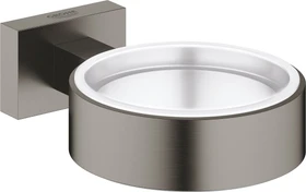 Grohe Essentials Cube Halter für Zahnputzbecher hard graphite gebürstet