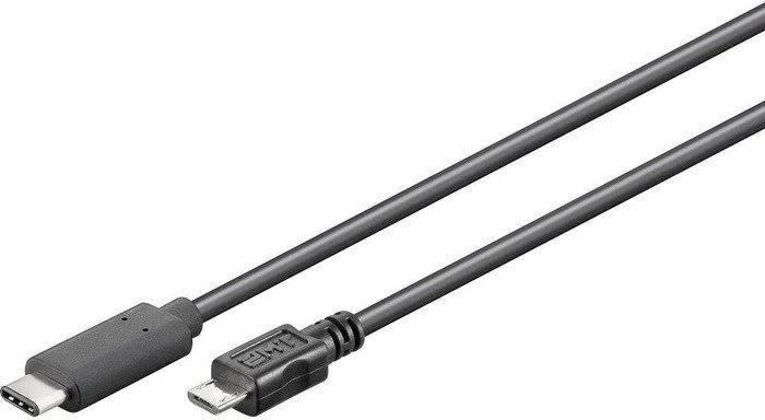 goobay USB 2.0 Kabel, USB 2.0 USB 2.0 Micro-B/USB-C 2.0, 1m
