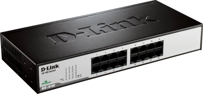 D-Link DES-1000 Desktop Switch, 16x RJ-45