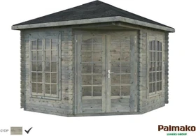 Palmako Melanie 7m² Gartenhaus grau tauchgrundiert