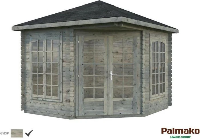 Palmako Melanie 7m² Gartenhaus grau tauchgrundiert