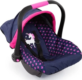 Bayer Design Autositz mit Dach dunkelblau/rosa