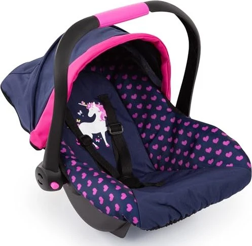 Bayer Design Autositz mit Dach dunkelblau/rosa