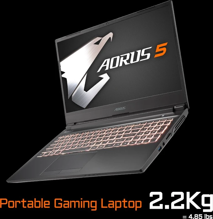 GIGABYTE AORUS 5, Core i7-10750H, 16GB RAM, 512GB SSD, GeForce RTX 2060, DE