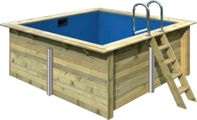 Karibu Holz Frame Pool rechteckig 308x276x125cm