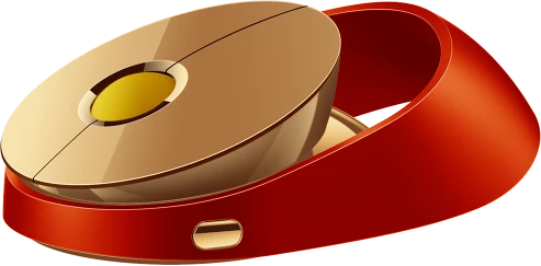 Rapoo Ralemo Air 1 Multi-mode Wireless Charging Mouse gold/rot, USB/Bluetooth