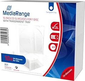 MediaRange CD-Hülle, slim, transparent, 10 Stück