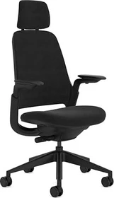 Steelcase Series 1 Bürostuhl mit Kopfstütze, onyx