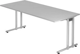 Hammerbacher Ergonomic N-Serie NS19/5 Schreibtisch 180x80cm grau/silber