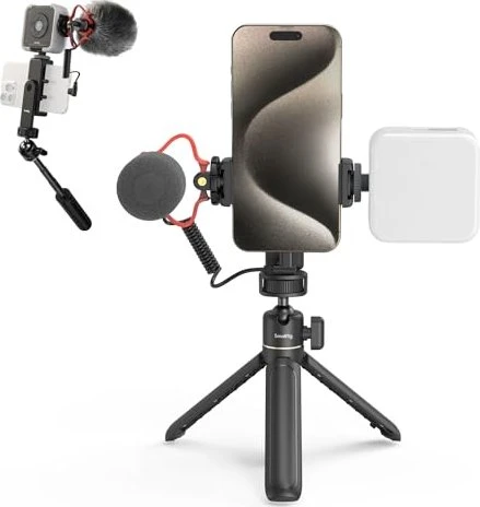 SmallRig 4369 Smartphone Vlog Stativ Kit VK-50 Erweiterte Version