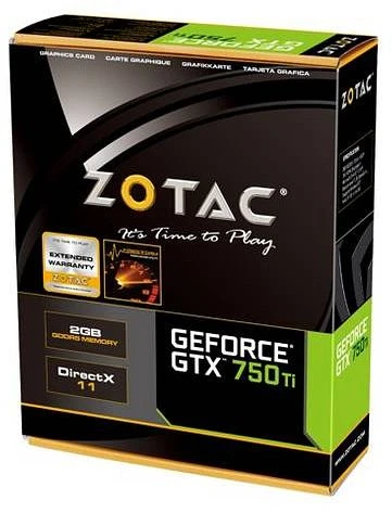 Zotac GeForce GTX 750 Ti, 2GB GDDR5, DVI, HDMI, DP