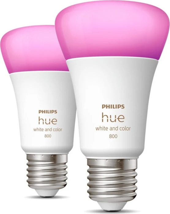 Philips Hue White and Color Ambiance 800 LED-Bulb E27 6.5W, 2 Stück