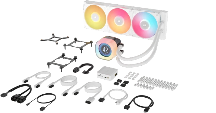 Corsair iCUE LINK Titan 360 RX LCD RGB, weiß