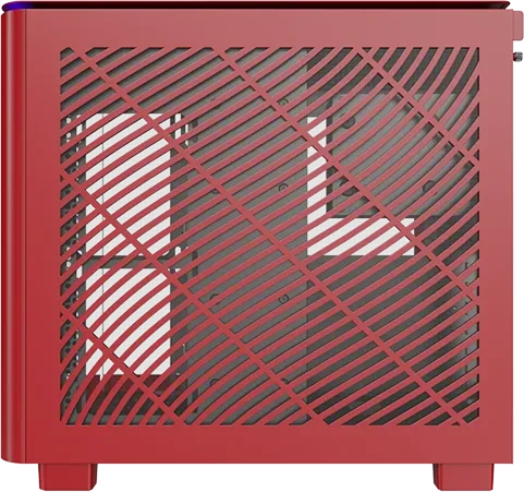 Montech King 95 Vibrant Red, rot, Glasfenster