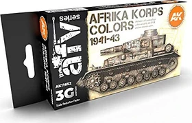 AK-Interactive 3rd Gen Acrylic Colors AFV Series Afrika Korps Colors 1941-1943 Farbset, 6-tlg.