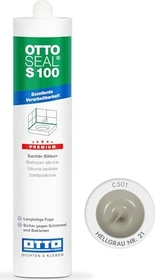 Otto-Chemie Ottoseal S 100 C501 Sanitär-Silikonkleber hellgrau Nr. 21, 300ml
