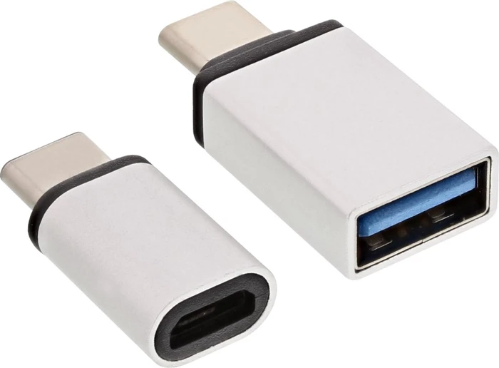 InLine USB OTG Adapter-Set, USB-C Stecker auf micro-USB/USB-A Buchse