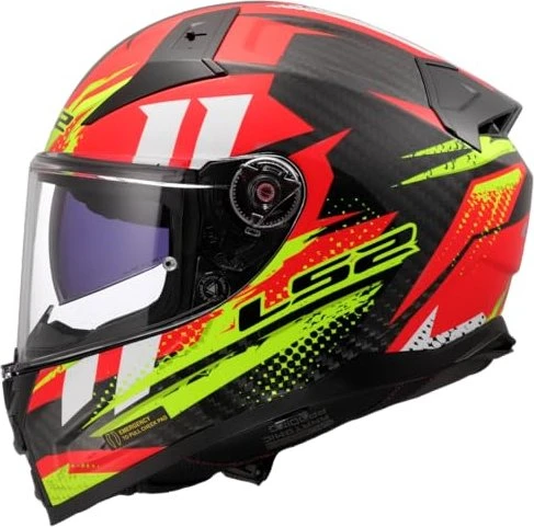 LS2 FF811 Vector II Carbon Tantic schwarz/rot/gelb