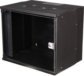 Equip Eco Mount 19" Wandgehäuse 9HE, Flatpack, Sicherheitsglastür, IP20, RAL 9005, 400mm tief