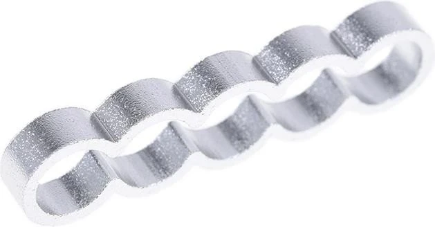 Alphacool Eiskamm Alu X5 Flat Kabelkamm 4mm, silber, 4er-Pack