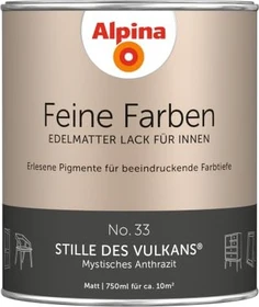 Alpina Farben Feine Farben Lack No. 33 Stille des Vulkans innen anthrazit edelmatt, 750ml