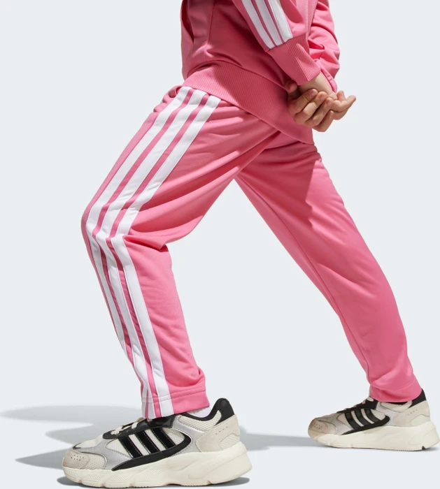 adidas Seasonal Essentials Tiberio 3-Streifen Tricot Trainingsanzug pink fusion/white/clear pink (Junior)