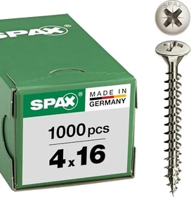 Spax vernickelt 4CUT PZ2 Universalschraube, 4x16mm, 1000 Stück