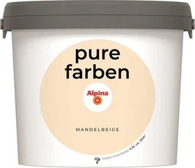 Alpina Farben Pure Farben Wandfarbe mandelbeige innen beige, 2.5l