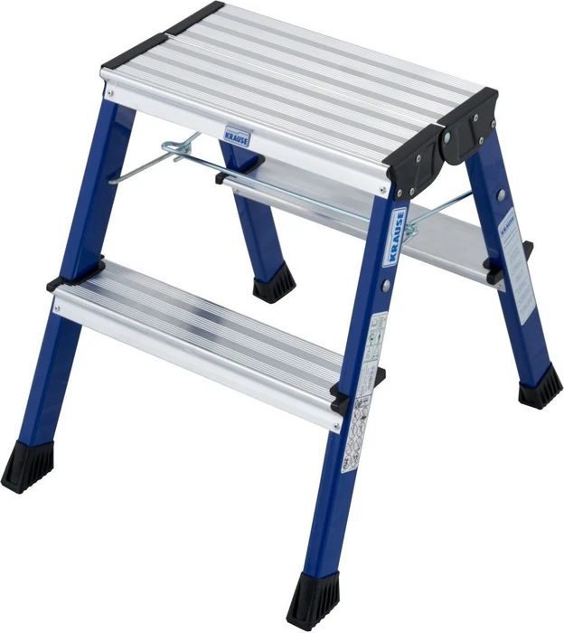 Krause Monto Rolly blau 2-tlg. Trittleiter, 2x 2 Stufen