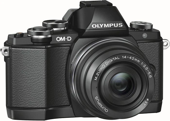 Olympus OM-D E-M10 schwarz mit Objektiv M.Zuiko digital ED 14-42mm 3.5-5.6 EZ und Kameragriff