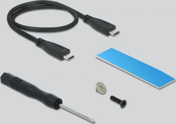DeLOCK USB 3.2 Gen 2x2 External Enclosure, USB-C 3.2