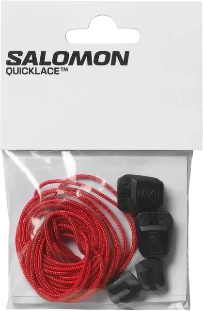 Salomon Quicklace Kit Schnürsenkel-Set racing red/black