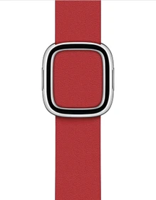 Apple modernes Lederarmband Small für Apple Watch 40mm scharlachrot