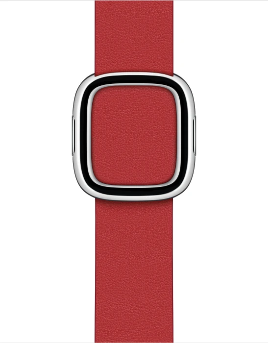Apple modernes Lederarmband Small für Apple Watch 40mm scharlachrot