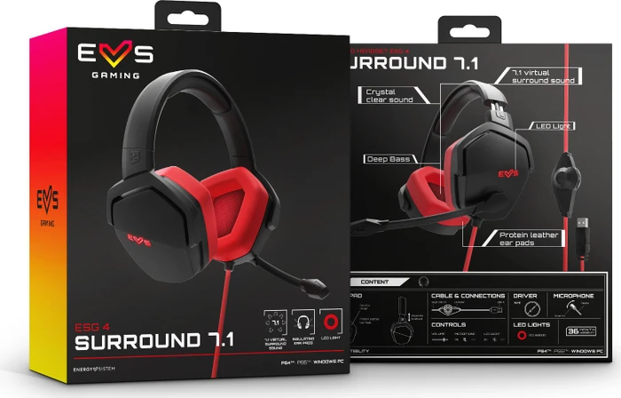 Energy Sistem ESG 4 Surround 7.1 rot