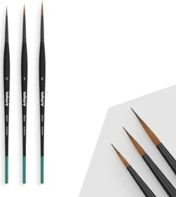 Vallejo Detail Round Synthetic Brush: Design Set Pinselset, 3-tlg.