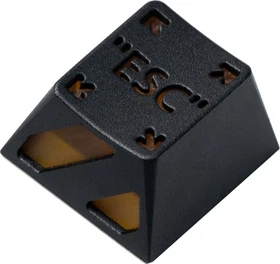 Keychron Esc Alu Alloy Artisan Keycap, Aluminium, schwarz/orange, 1 Taste