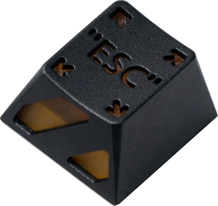 Keychron Esc Alu Alloy Artisan Keycap, Aluminium, schwarz/orange, 1 Taste