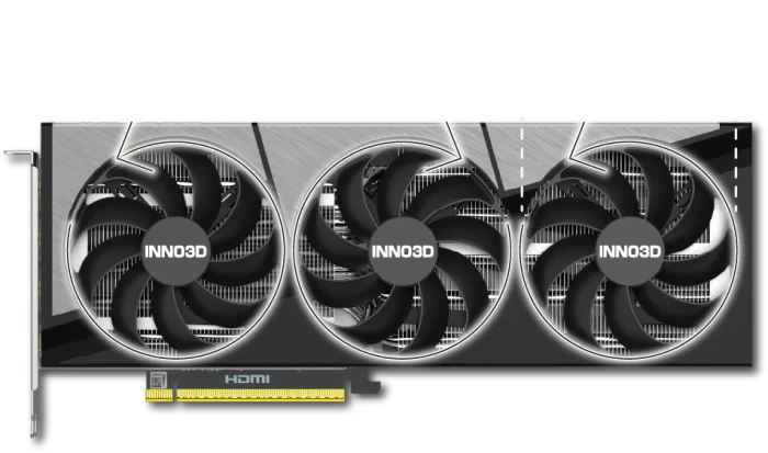 INNO3D GeForce RTX 5080 X3 OC, 16GB GDDR7, HDMI, 3x DP