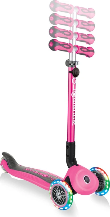 Globber Go Up Deluxe Lights Kickboard deep pink