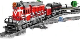 Kazi Diesel Güterzug rot inkl. Schienenkreis