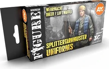 AK-Interactive 3rd Gen Acrylic Colors Figure Series Wehrmacht Splittertarnmuster Uniforms Farbset, 6-tlg.