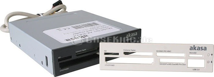 Akasa Internal Multi-Slot-Cardreader, USB 2.0 9-Pin Stecksockel [Stecker]