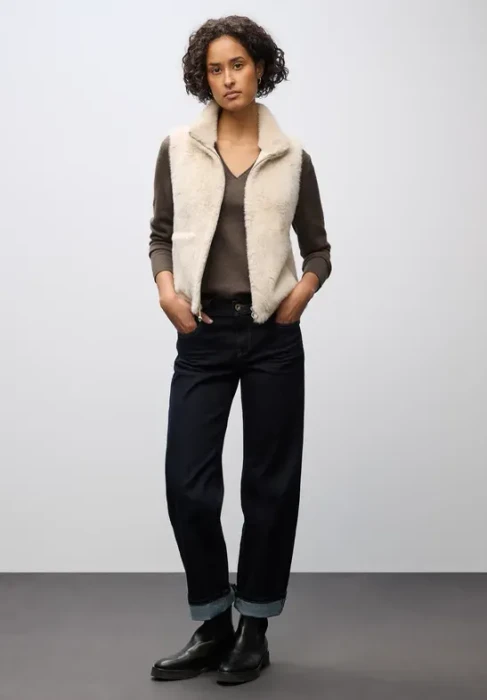 Street One Kuscheliger V-Neck Pullover nomad brown mel. (Damen)