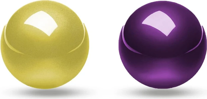 Perixx PERIPRO-303X2C 34mm für Perimice und Logitech M570, Ersatz-Trackball, 1x gelb, 1x violett, 2er-Set