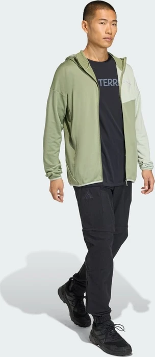 adidas Terrex Xperior Climawarm Light Fleece Hooded Jacke tent green/halo green (Herren)